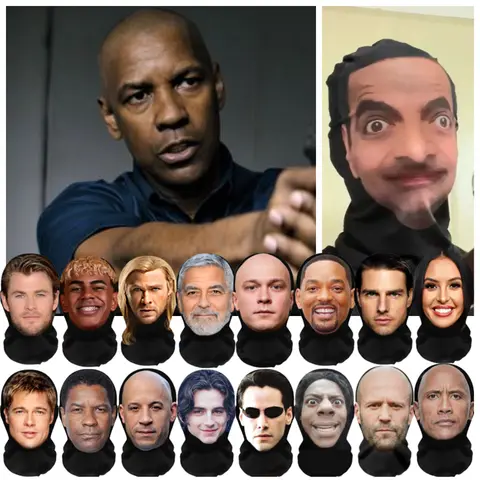 3D Printed Celebrity Face Masks Kanye Pattern Full Face Mesh Masks Party Funny Cosplay Props ﻿﻿Balaclava Breathable Headcovers