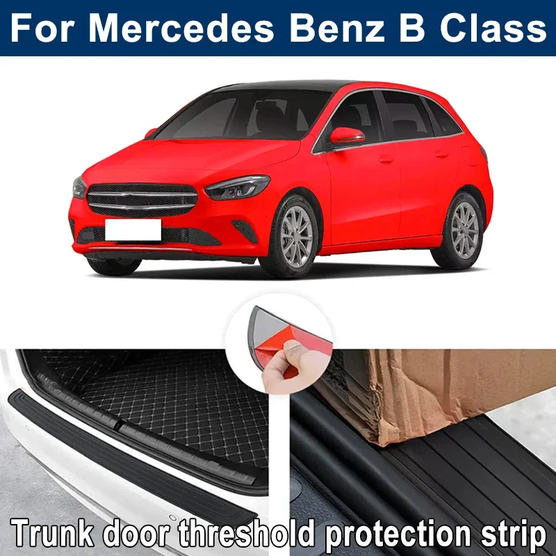 Car Trunk Sill Anti-scratch Guard Strip For Benz B Class W245 W246 W247 - Rear Bumper Rubber Protector Decorative Cover Sticker