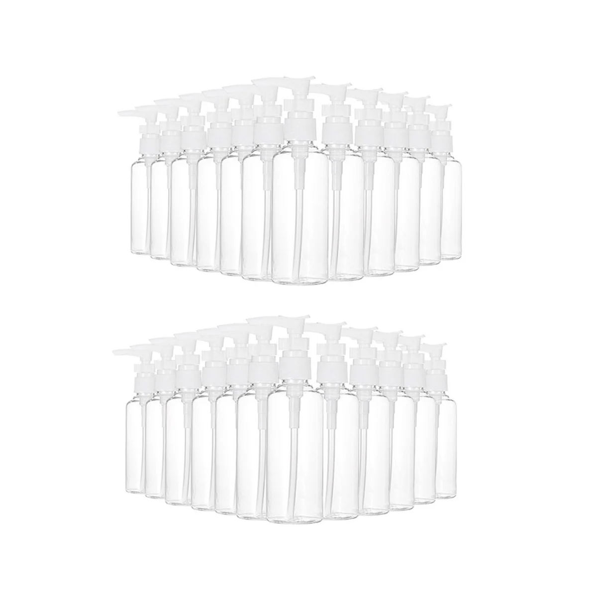 Confezione da 24 flaconi da viaggio trasparenti da 3.4 once/100Ml flacone erogatore di lozione per bottiglia per acqua, olio da massaggio, Shampoo