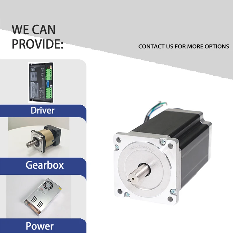 Motor paso a paso híbrido de bucle abierto NEMA 34 86*150mm certificado ROHS EMTECH DC 60V para sistema de automatización