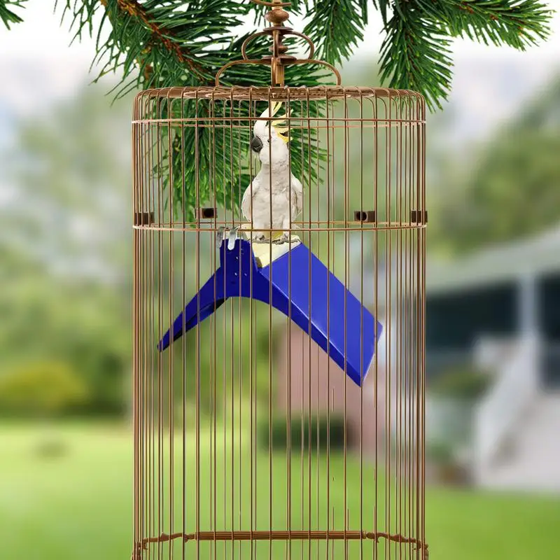 Bird Perches For Cage Bird Cage Perch With Metal Hooks L-Shaped Bird Rest Stand For Relaxing Birdcage Accessories For Parrots