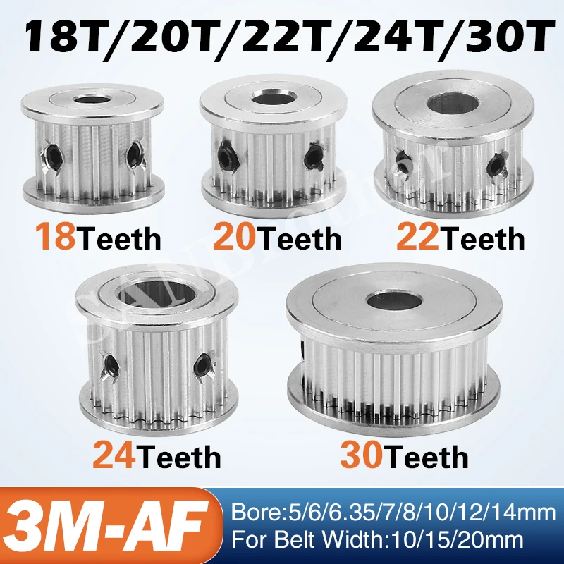 

HTD 3M AF Synchronous Wheel 3M Belt Pulley 18Teeth 20Teeth 22Teeth 24Teeth 30Teeth HTD3M 18T 20T 22T 24T 30T HTD3M Timing Pulley
