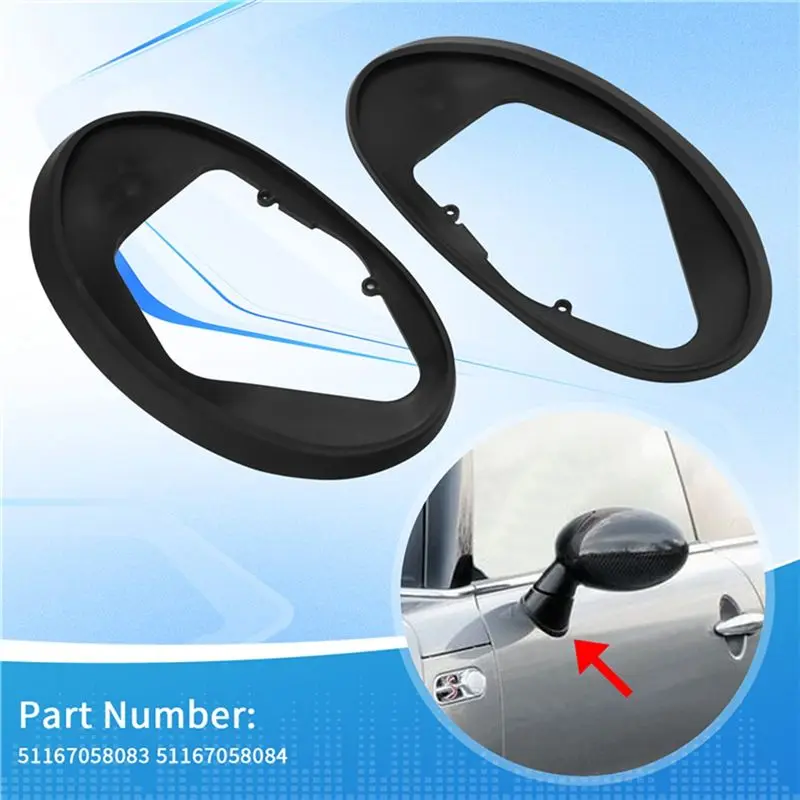 AEE5-Car Door Side Mirror Gasket Rubber Pad Sealing Ring For MINI Cooper R50 R52 R53 Car Accessories