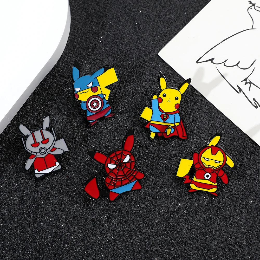 Эмалированная-брошь-в-виде-супергероя-Марвел-для-косплея-Мстители-Железный-человек-Человек-паук-Креативный-значок-заколки-на-лацкан-для-рюкзака-аксессуары