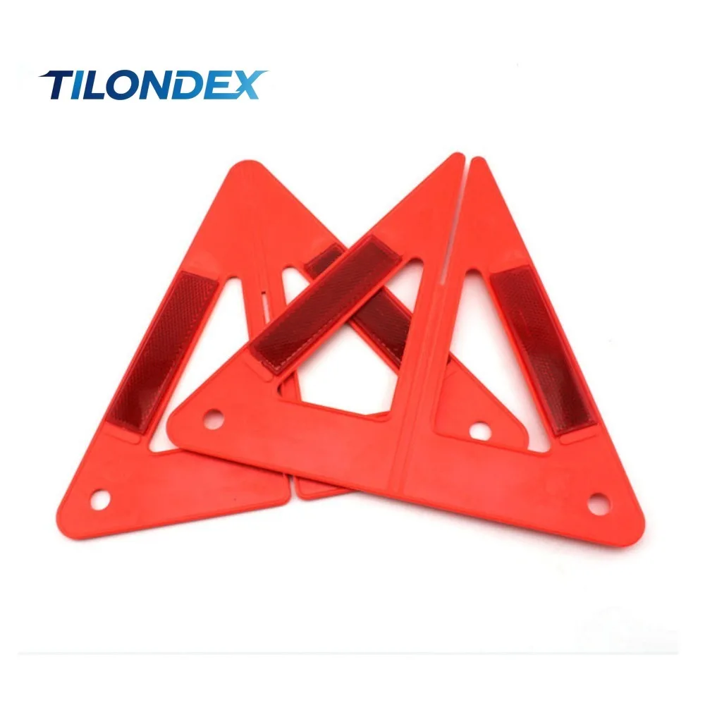 TILONDEX 2-Pack High-Durable High-Visibility Reflective Warning Triangle Car Emergency Rear External Safety Accessory