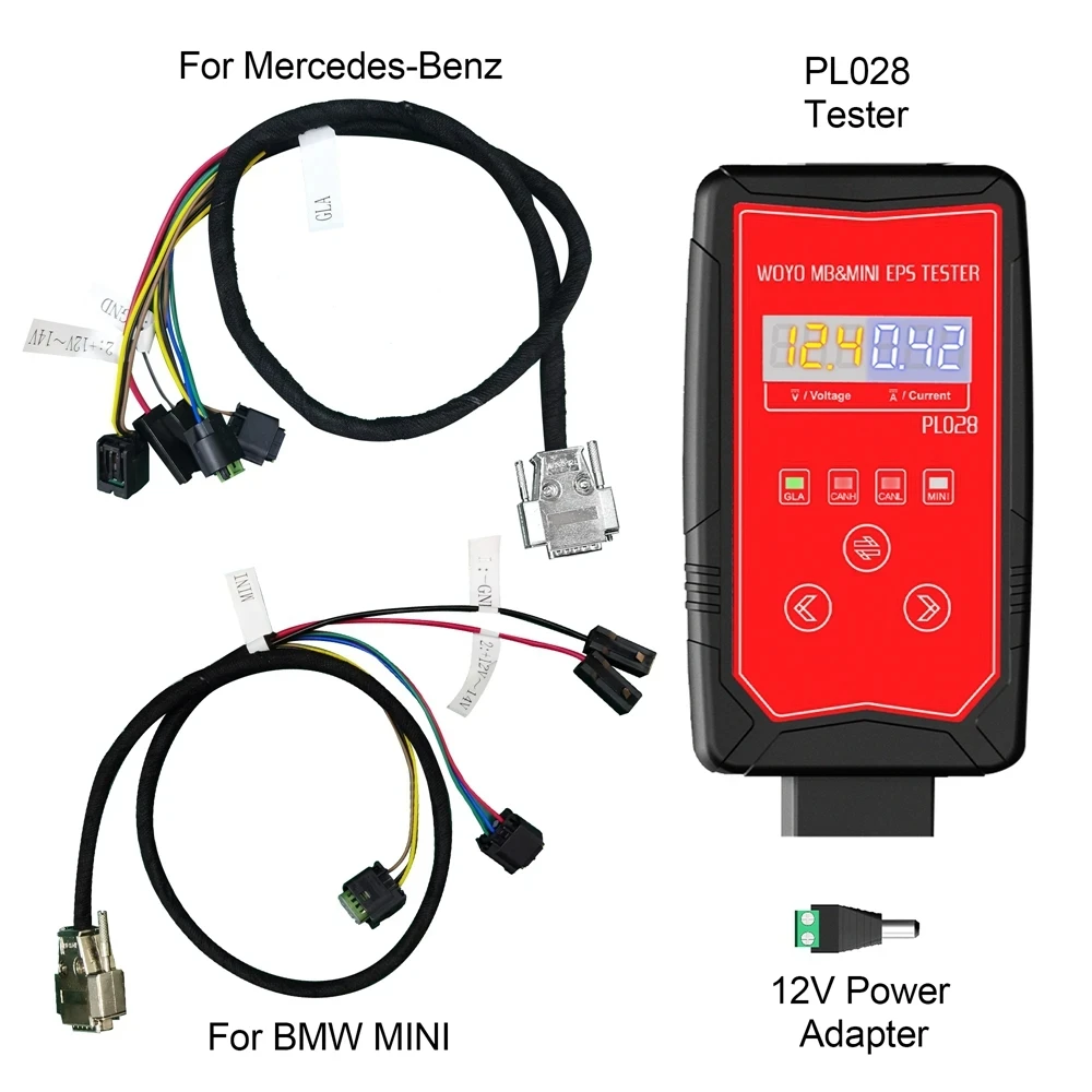 WOYO PL028 EPS Tester For Mercedes Benz Steering Rack Detector Torque Sensor Simulator Support Flash Firmware