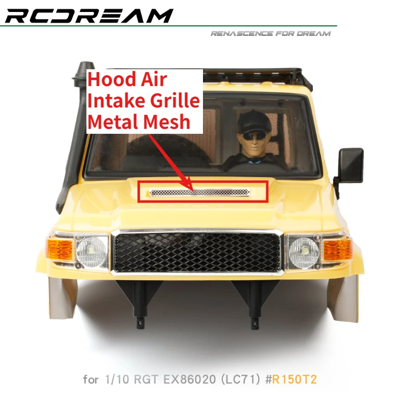 RC car Crawler Upgrade Part Hood Air Intake Grille Metal Mesh For RCDream 1/10 RGT LC71/79 Off-road Model Custom Size Accessory