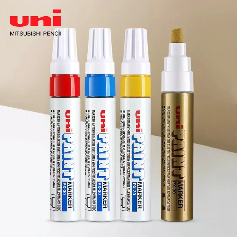 UNI Paint Pen PX-30 Wide Touch Up Paint Note Pen Waterproof and Non Fading Automotive Industry Marker Pen