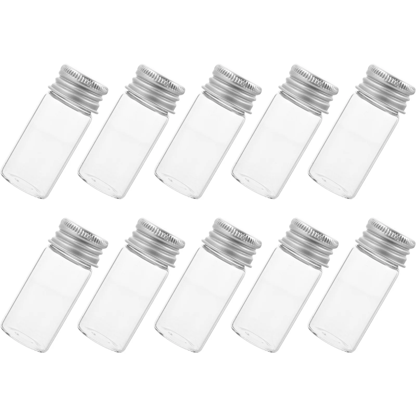 

20 Pcs Reusable Clear Glass Container Storage Bottles Jars with Lid Containers Lids