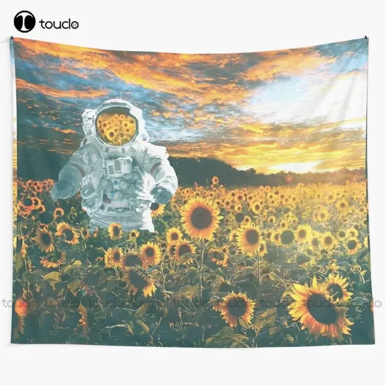 Tapiz de astronauta en una galaxia lejano, tapiz colgante de pared para sala de estar, dormitorio, decoración del hogar