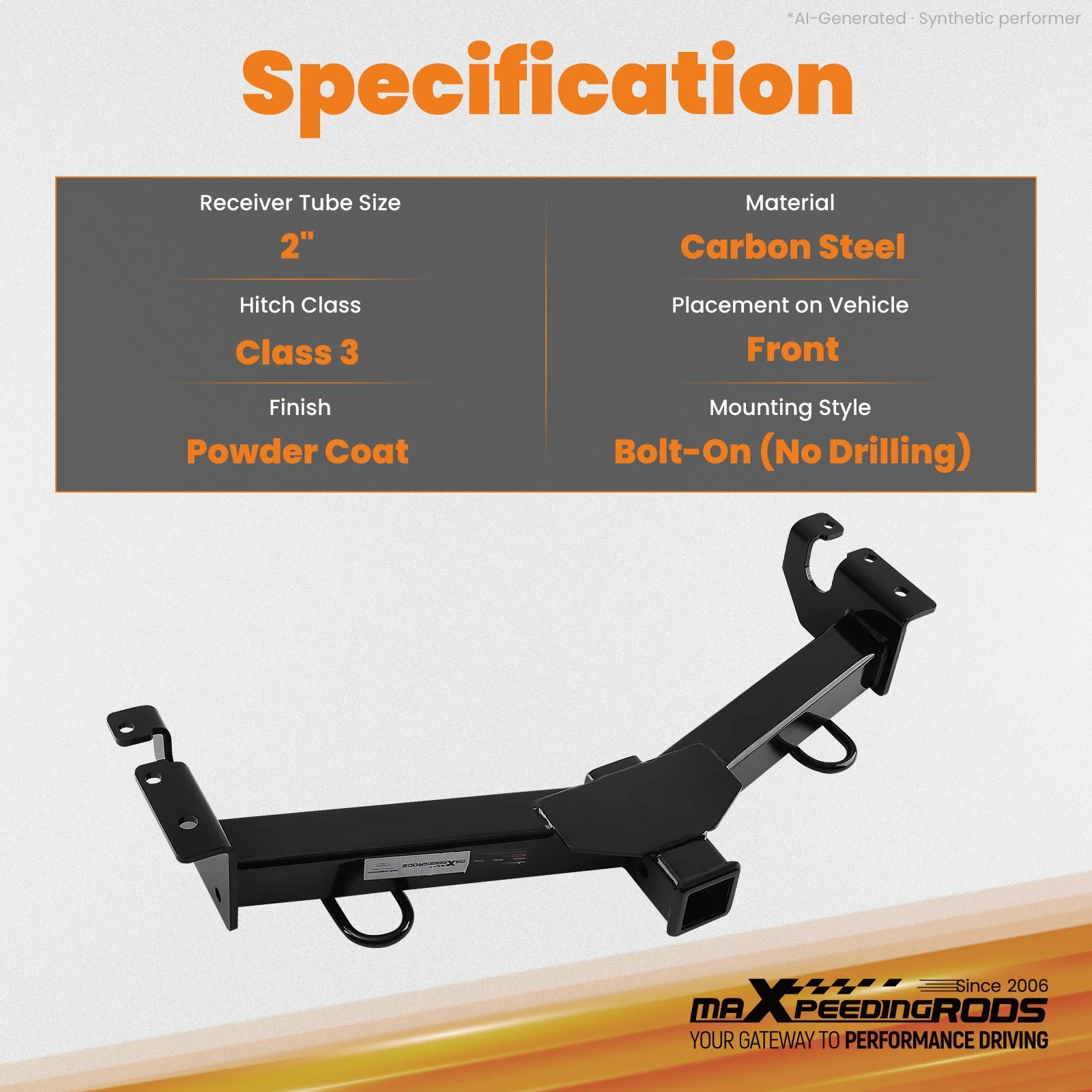 Front Hitch Receiver 2in for Chevy Express 1500 2500 3500 96-03 5000lbs GTW