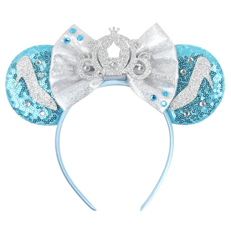 2026 Nieuwe Stijl Mickey Minnie Oor Hoofdband Pailletten Strikken Meisje Volwassen Kinderen Halloween Party Cosplay Haaraccessoires Prinses Haarband