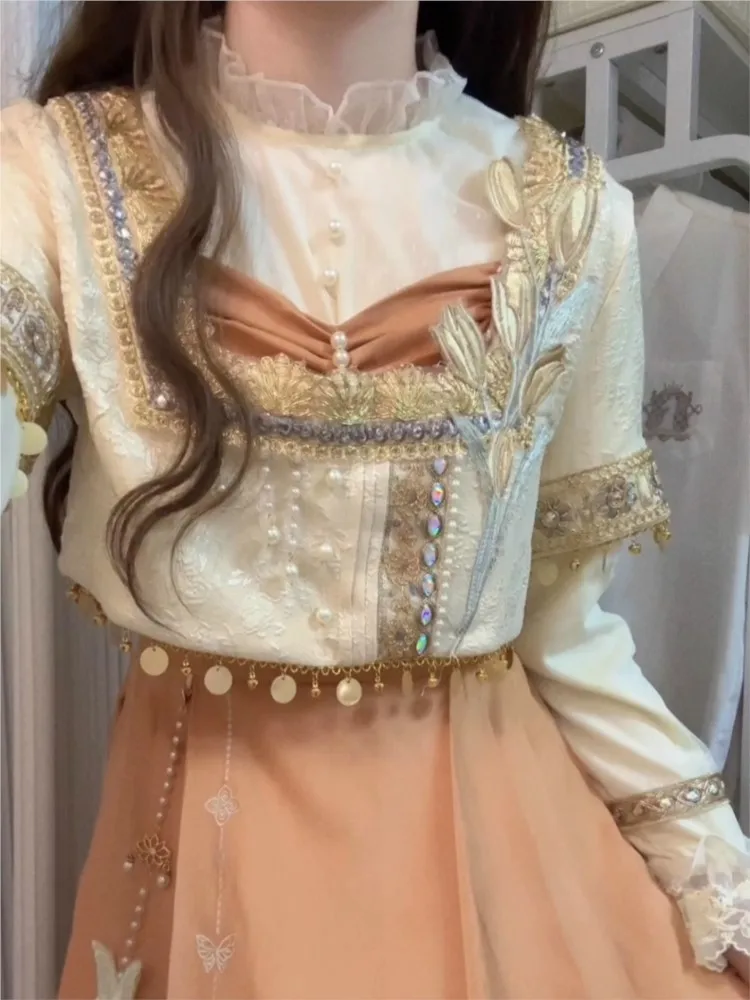 

Комплект женского платья в китайском стиле Hanfu Design Sense