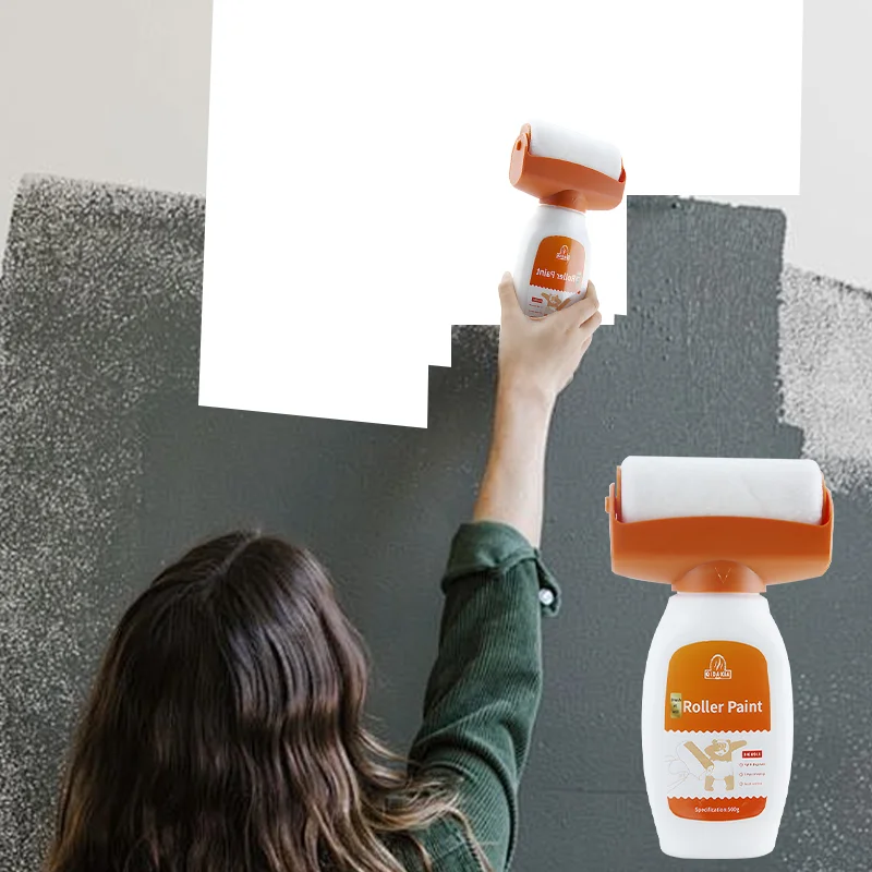 Household Wall Repair Roller Paint White Waterbased Paint Wall Repair Paint Roller with Rolling Brush Wall Cleaning Coating