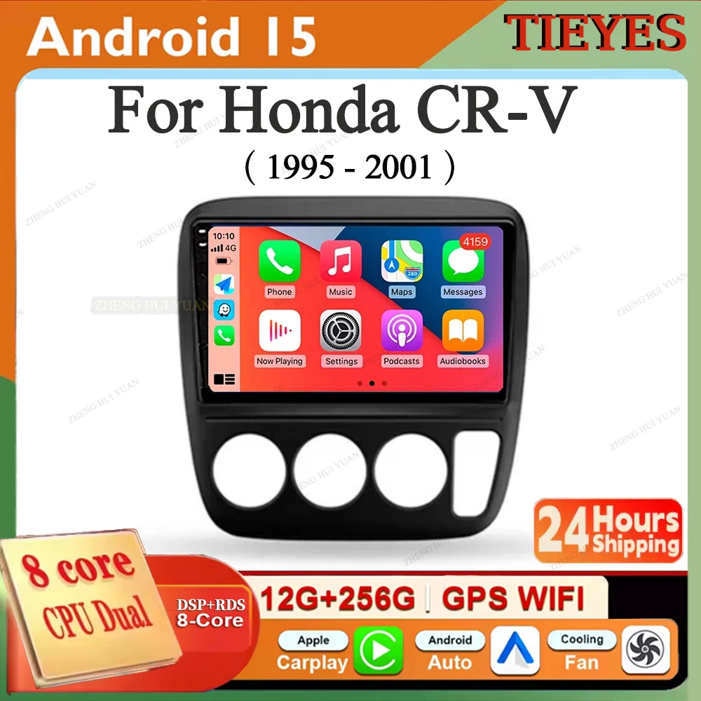 

Для Honda CR-V CRV 1995-2001 Автомобильный радиоприемник Мультимедийный видеоплеер Навигация Стерео GPS Android 15 360 Камера WIFI 4G dvd