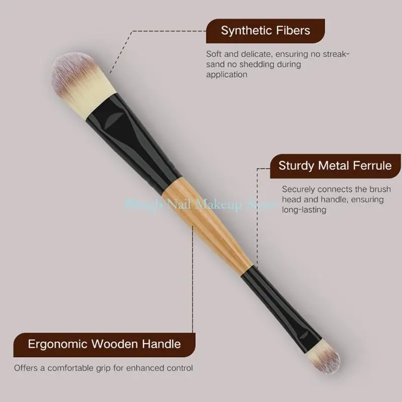 28TAプロフェッショナルメイクアップブラシセット液体基礎とコンシーラーブレンディング用の2つのダブルヘッドナイロンメイクアップツールのセット