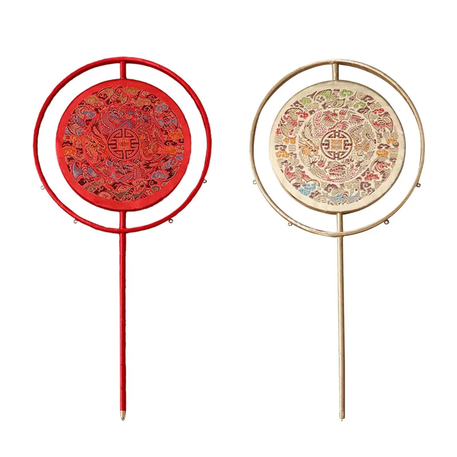 Chinese Wedding Hand Fan Semi Finished Double Sided Wedding Decoration with