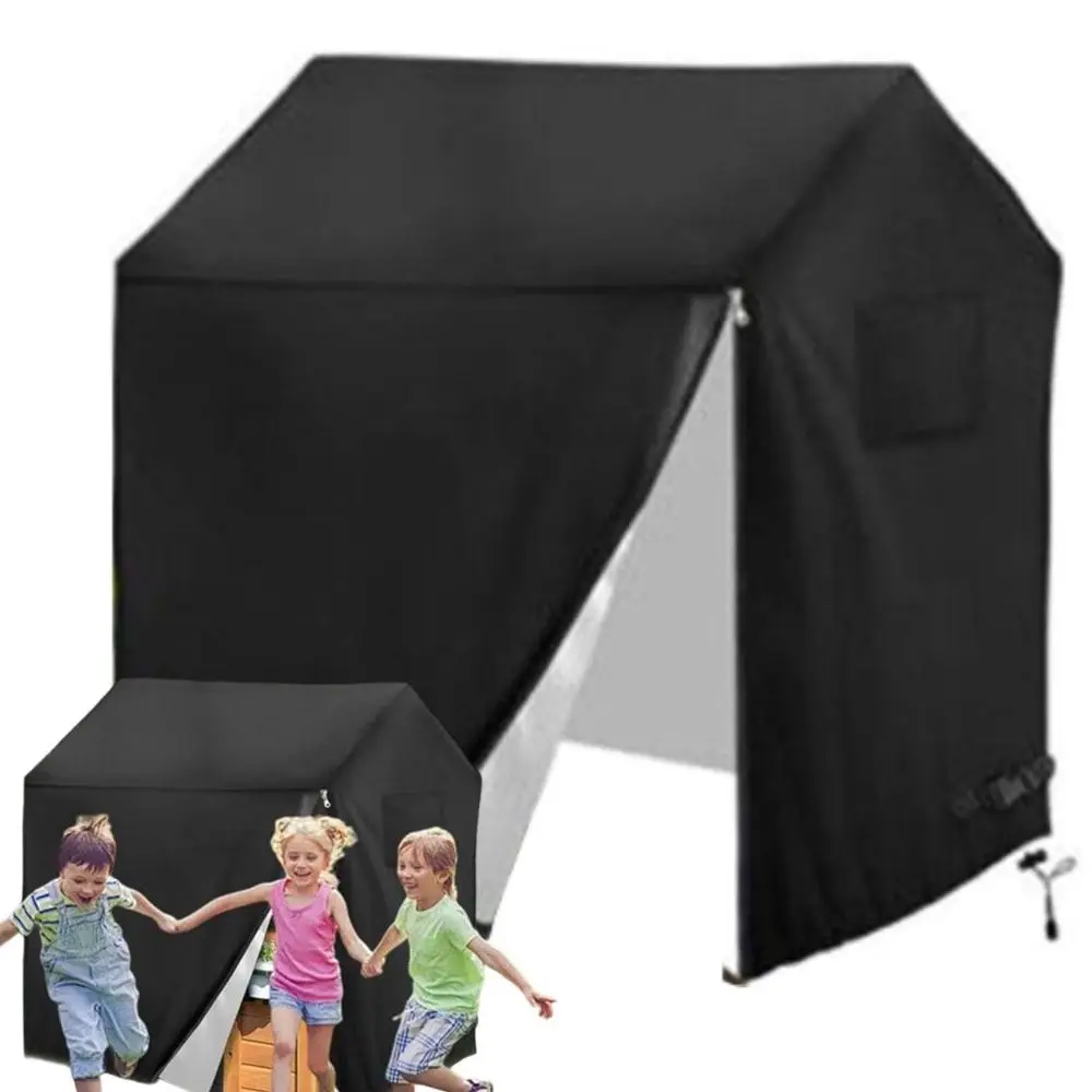 210D Oxford Spielhaus-Abdeckung, wasserdicht, schwarz, Allwetter-Schutzhülle, staubdicht, Spielhaus-Abdeckung