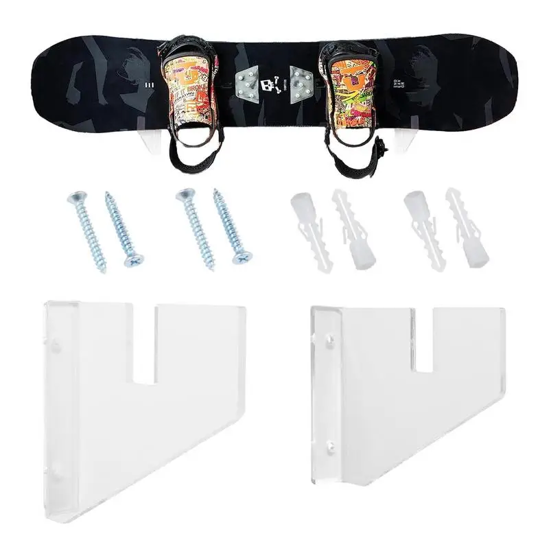 Skateboard Wall Mount Longboard Deck Hanger Display Stand Storage Holder Rack Indoor Floating Skateboard Storage