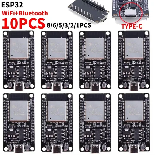 Imagen 2 del producto 1-10 Uds ESP32-32 ESP32-S Placa de desarrollo WiFi + Bluetooth TYPE-C compatible ESP32 30Pin ESP32 Nodemcu módulo de desarrollo