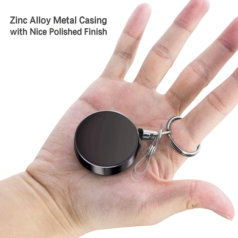 2PCS Retractable Badge Cords With Clip With Retractable Badge Card Holder For ID Card Key Badge Holder