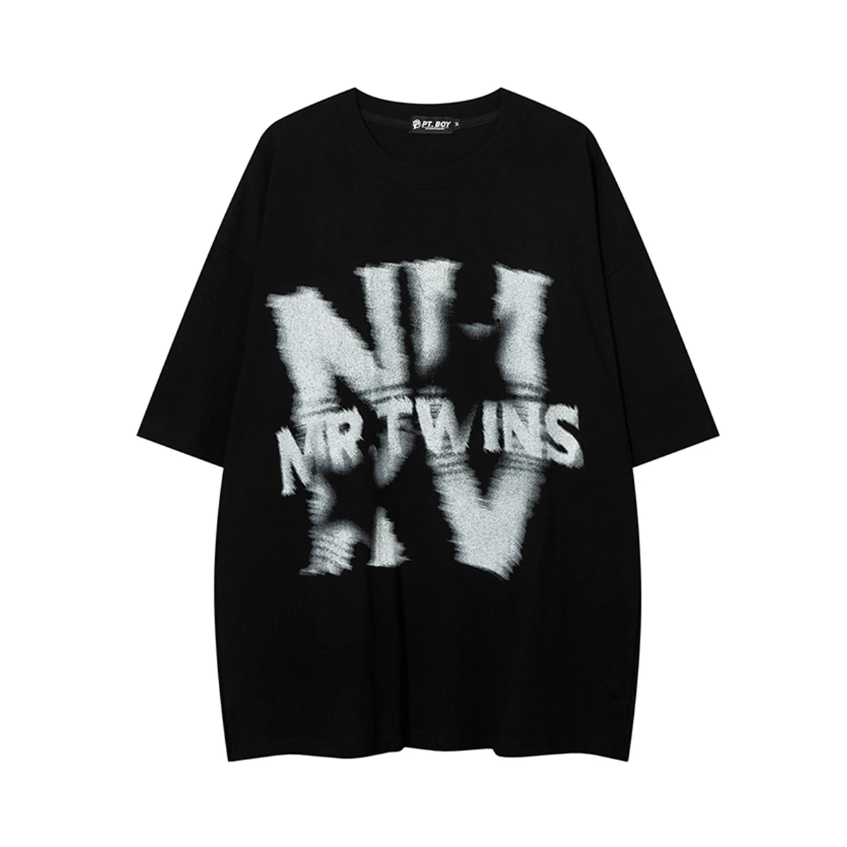 

High Street Graffiti Letter Short-sleeved T-shirt Loose American Fashion Brand Hip-hop Couple's T-shirt Unisex Wholesale Sissy