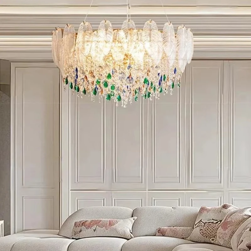 ثريا كريستال Led فاخرة - مصباح سقف دائري لغرفة النوم وغرفة المعيشة وغرفة الطعام | التصميم الإيطالي الحديث #3