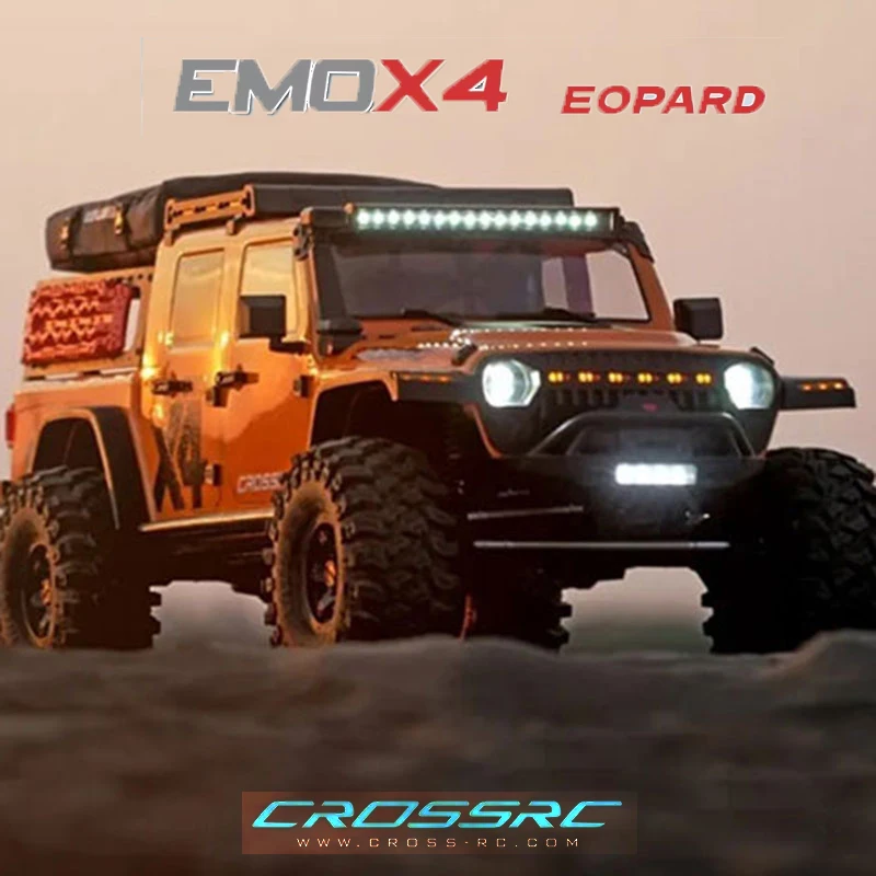 CROSSRC EMO X4 RC Cars Big Leopard Off-Road Vehicle 1/8 RC Electric Rock Crawler 4WD Model Car RTR Gift for RC Enthusiasts