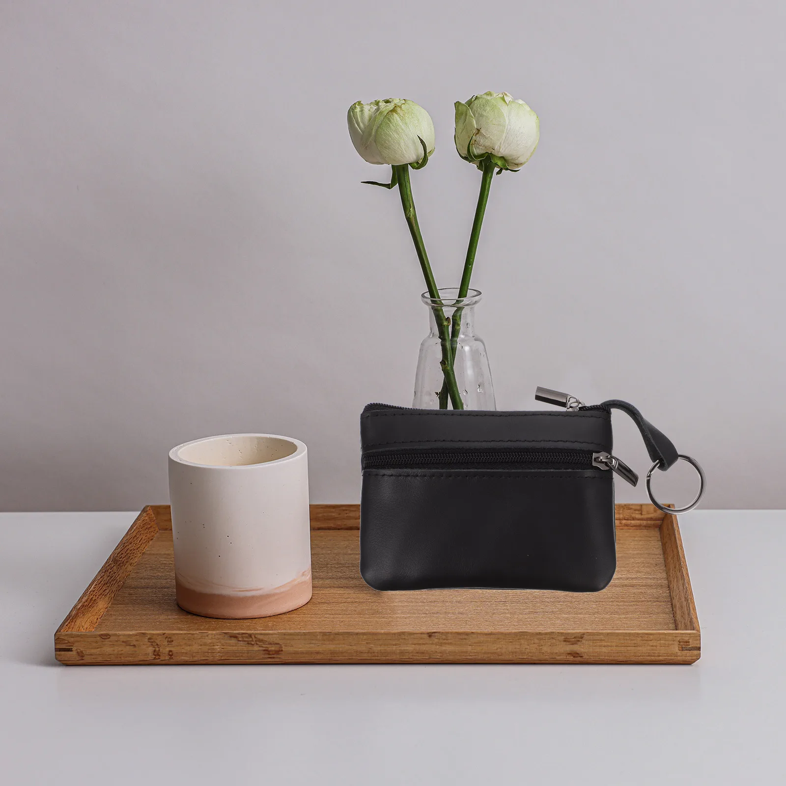 

Coin Purse Small Zipper Wallet Keychain Design Short Change Purse Versatile Coin Storage Bag for Girls Travel School