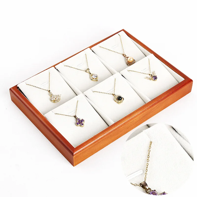 

Solid Wood Cargo Plate Earring Rack Ring Tray Household Jewelry Rack Storage Tray Bracelet Stall Jewelry Display Rack
