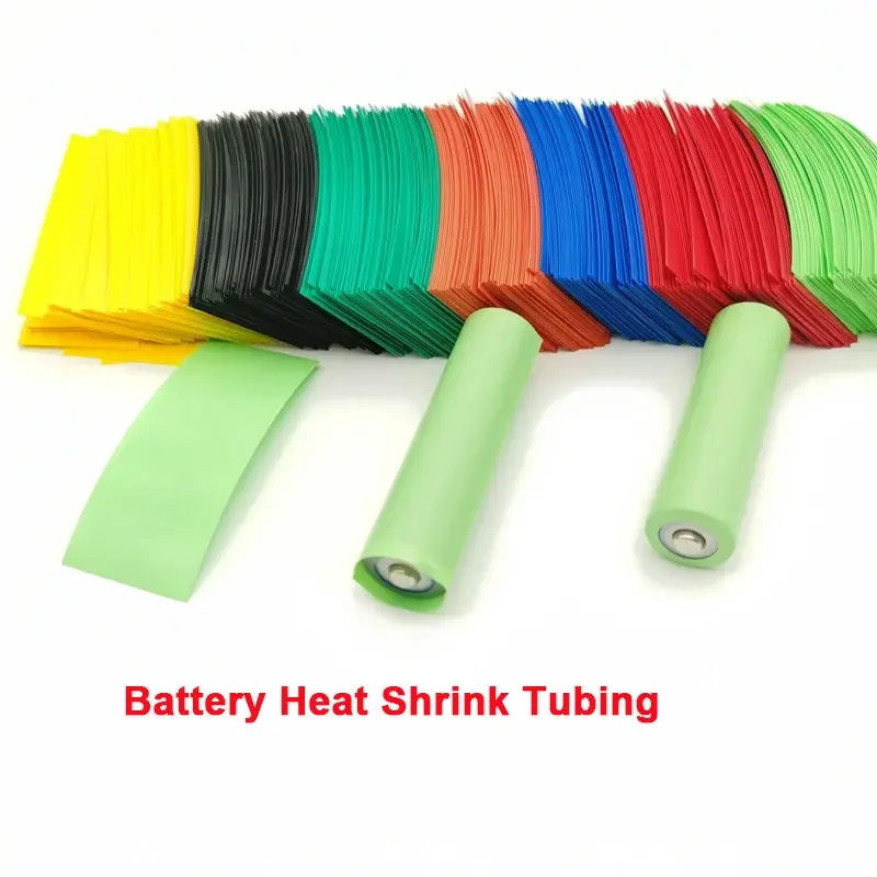 20~200pcs PVC Heat Shrink Tube 18650 Lipo Battery Wrap Precut Insulated Film Cover Lipo Battery Sleeve Casing