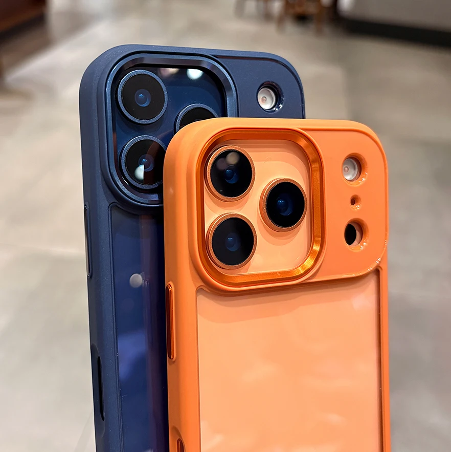 حافظة هاتف شفافة فاخرة جديدة لهاتف آيفون 17 16 15 14 13 برو ماكس بلس 17 برو أكريليك PC غطاء مقاوم للصدمات لهاتف آيفون 17 إير