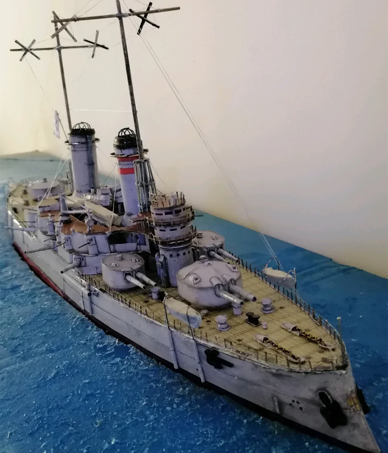 1:200 Scale Russian Battleship Andrei Pervozvanny Card Paper Model Kit Puzzles Handmade Toy DIY