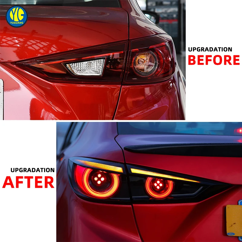 YU GUANG for Mazda 3 Axela 2014 2019 Tail Light Car Accessories Upgrade LED Taillights Rear Lamp Brake Turn signal Lights view 4