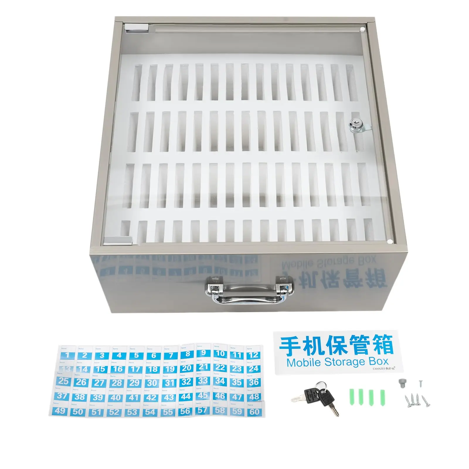 12-слотовый ящик для хранения сотового телефона, акриловый шкафчик для сотового телефона с замками, прозрачный, современный стиль, домашний офис и класс, 1