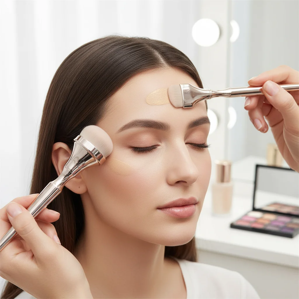 Conjunto de pincéis de maquiagem facial Fink para ferramentas de beleza, como pincéis de base, blush, contorno e sombra