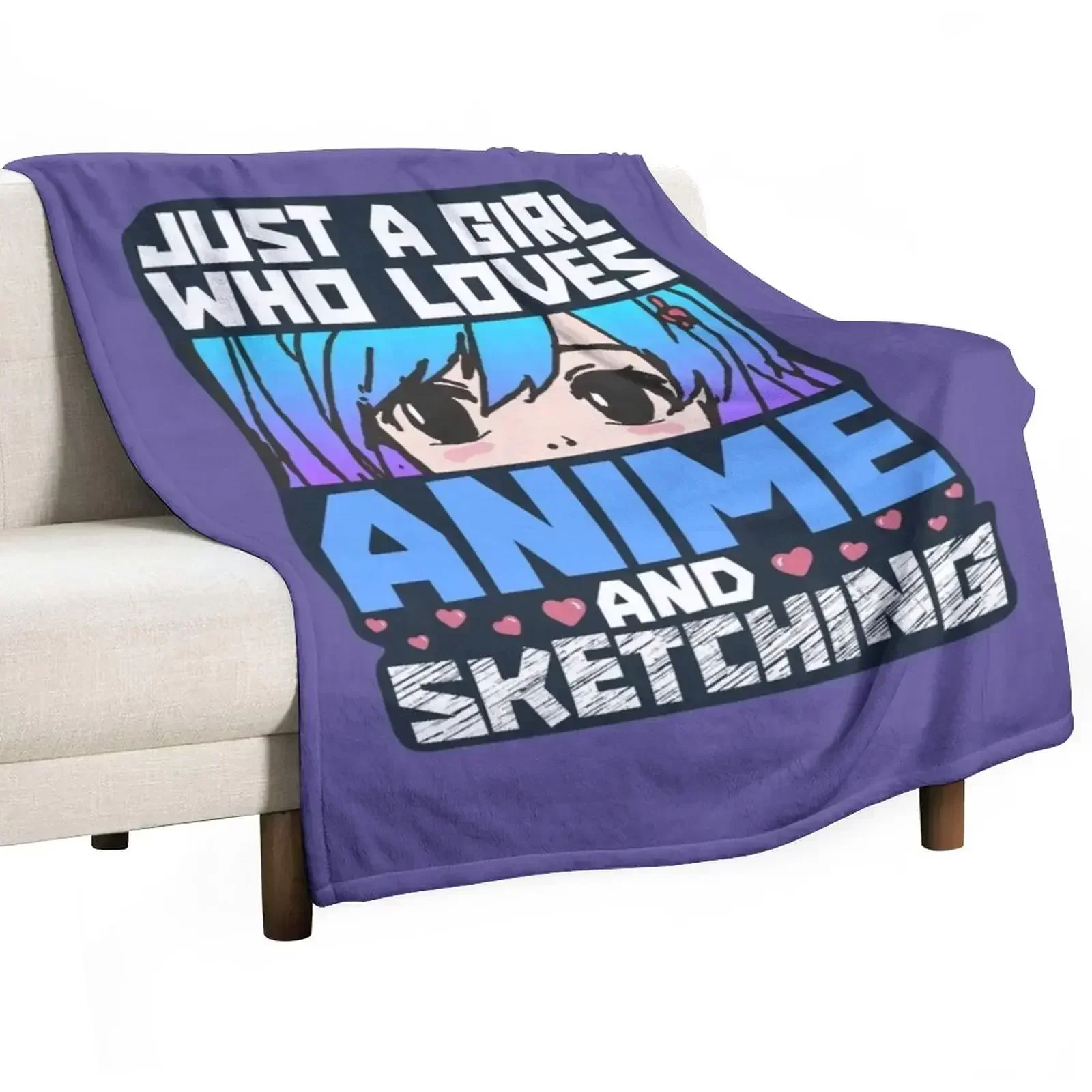 

Just a girl who loves anime and sketching Throw Blanket Decorative Throw Thermals For Travel Blankets