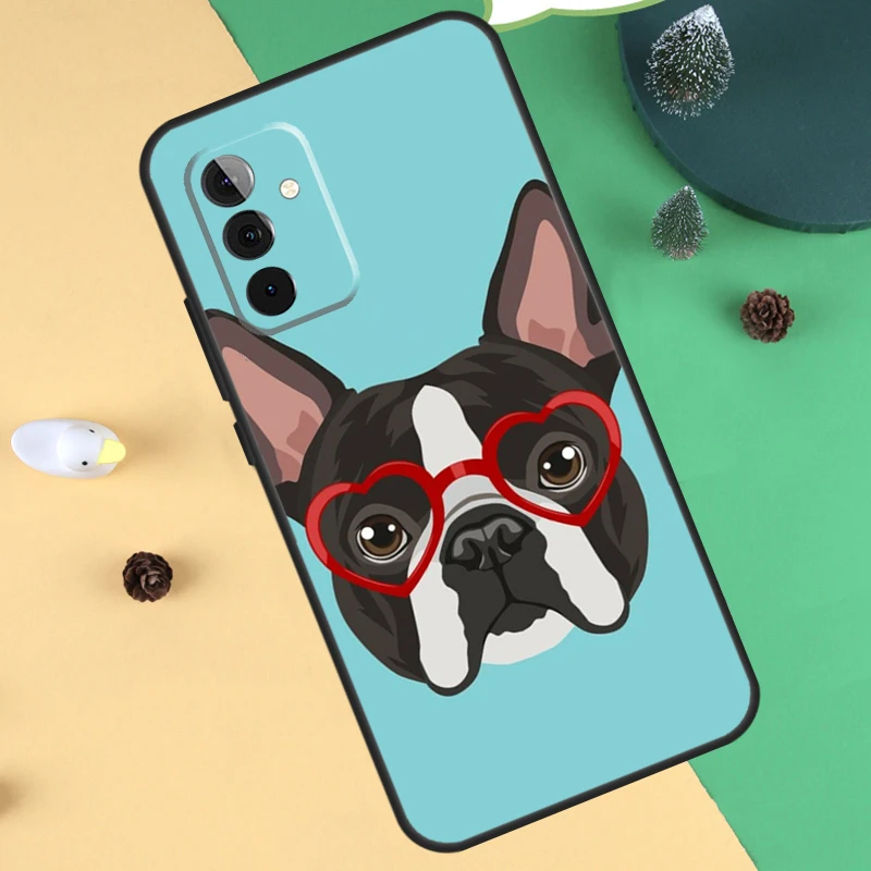 Boston Terrier Dog Case For Samsung Galaxy A55 A35 A25 A15 A51 A71 A12 A32 A52 A13 A33 A53 A54 A34 A14 Cover