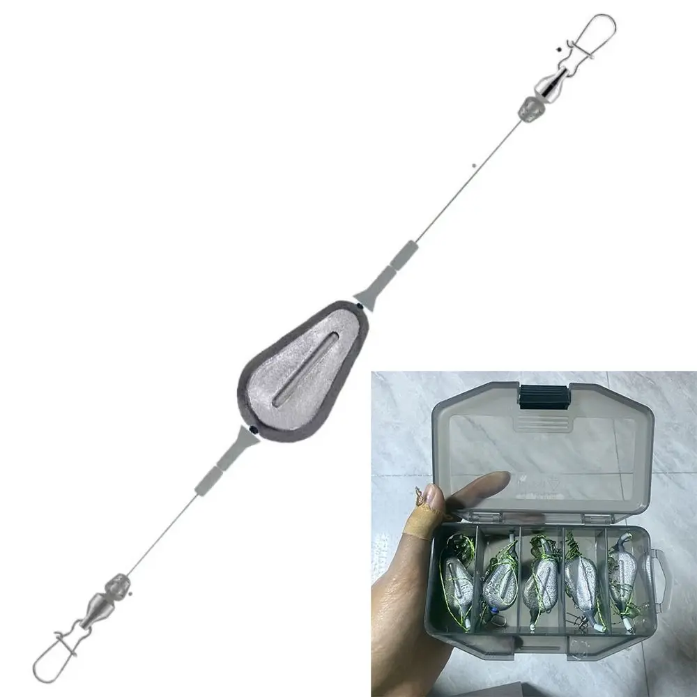 5pcs/Box 5pcs Set Fishing Rig Kit Built-In Drop Weight 20-120G Adjustable Weight Long Distance Fishing Rig