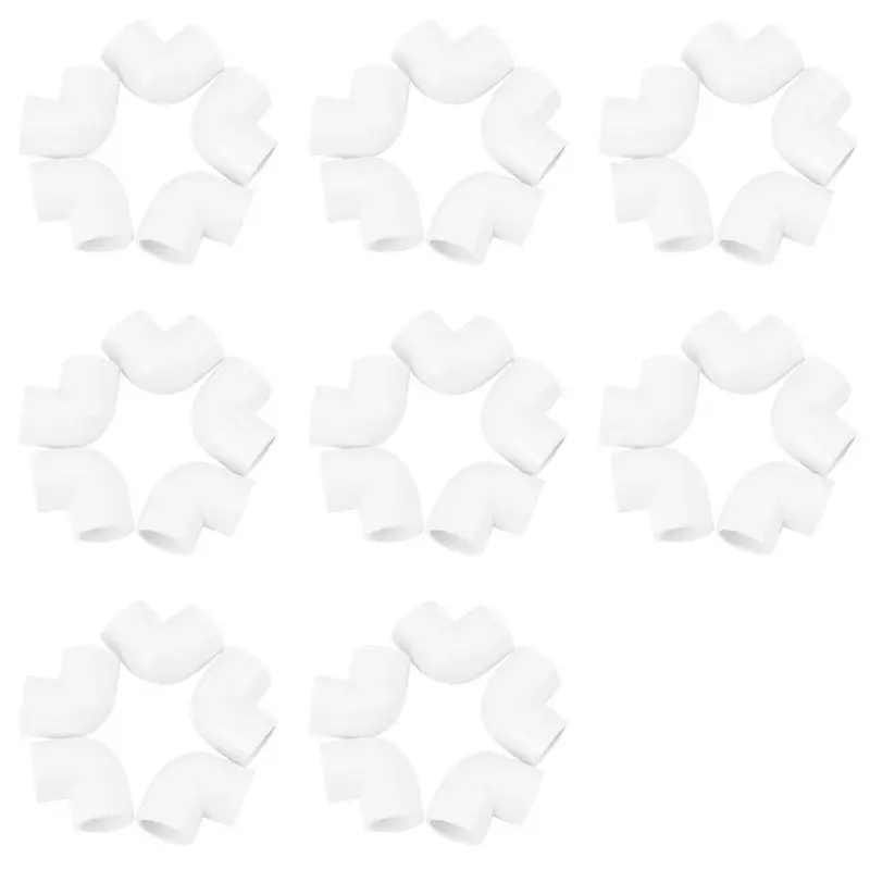 

A53Q-40 Pieces 20Mm Dia 90 Angle Degree Elbow PVC Pipe Fittings Adapter Connector White