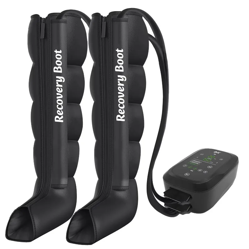 Compression Boots for Rechargeable Muscle Soreness and Pain 5 Overlapped Chambers Air Compression Recovery Boots