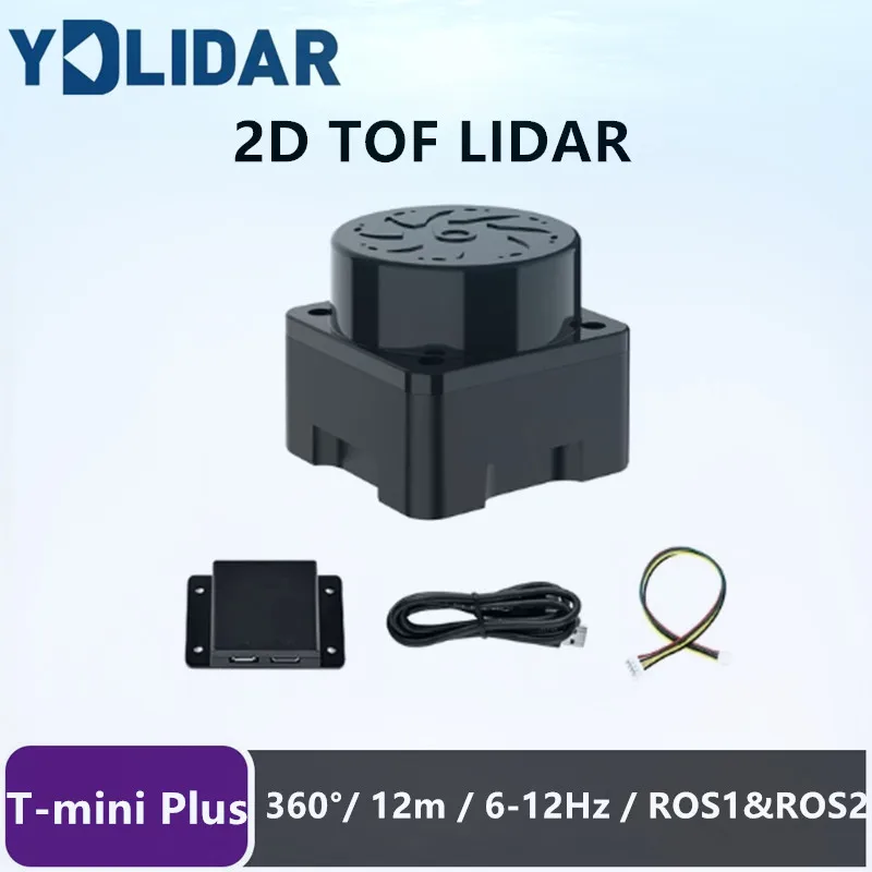 EAI YDLIDAR T-mini Plus Lidar Sensor Kit TOF ROS Robot SLAM Navigation 360° 12m Distance Scanner Module Support ROS1 and ROS2