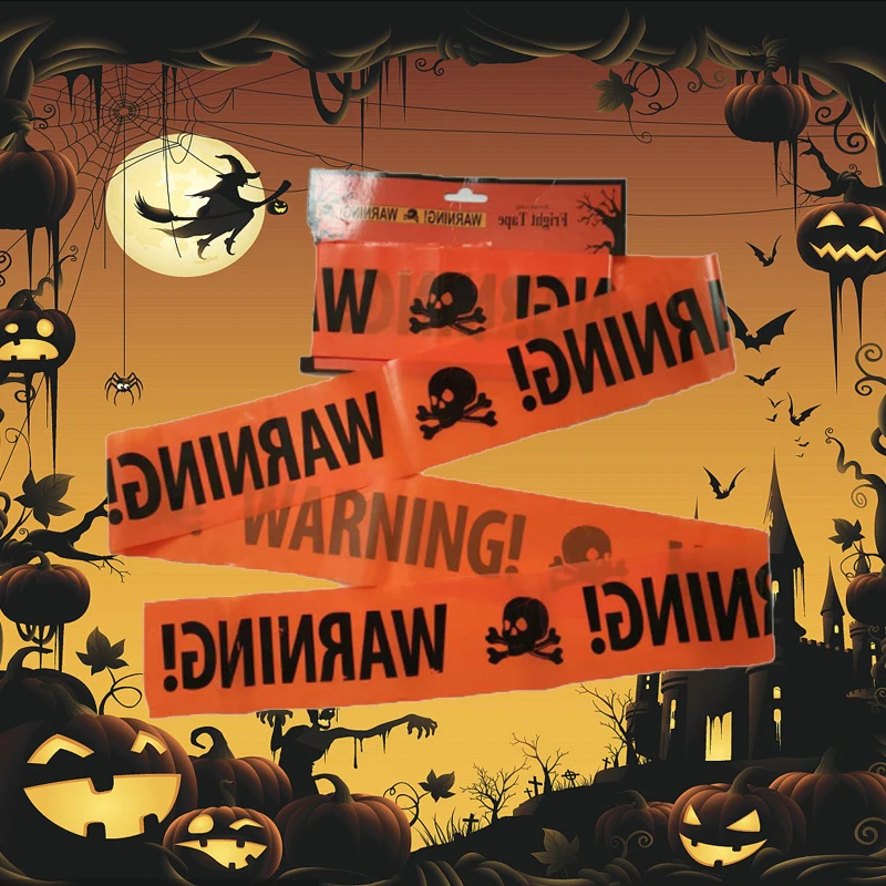 5.8m Halloween Warning Caution Tape You Dare Zombie Posters Fright Tape For Zombie Themed Party Halloween Party Decoration