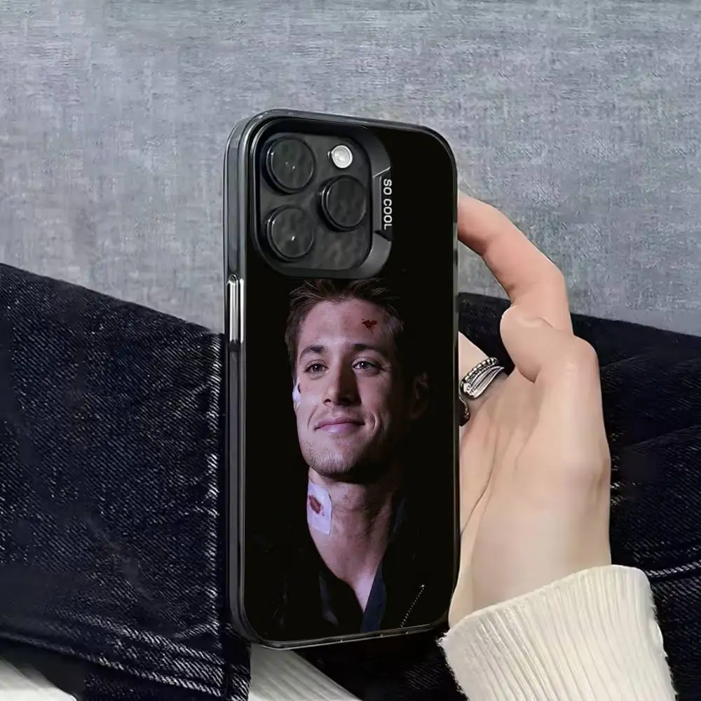 حافظة هاتف J-Jensen Ackles D-Dean Winchester لهاتف iPhone 17,16,15,14,13,12,Pro,Max,Plus,E,SE4,Air,Mini Black IMD Box