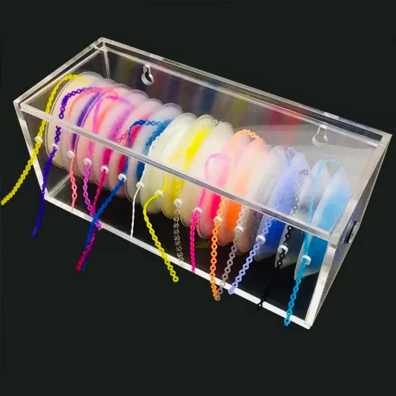 Dental High Quality Dentistry Orthodontic Power Chain Dispenser Placing Box Acrylic Rubber Band Organizer Orthodontic   Tool