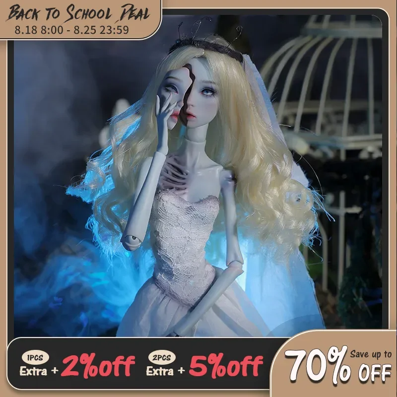 

Eleni BJD Doll 1/4 Skeleton MSD Body Resin Model Girl Wedding Dresses Style Zombie Bride Resin Ball Jointed Dolls