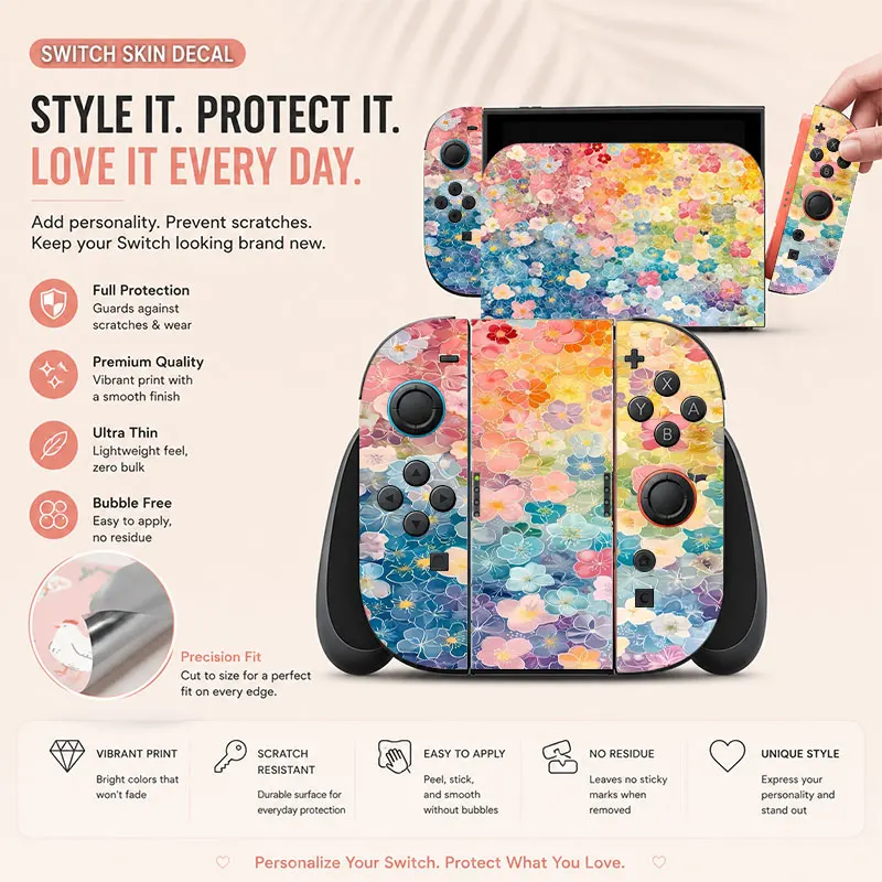Creative pattern SWITCH game console protective film, with natural touch and comfortable feel, featuring personalized designs