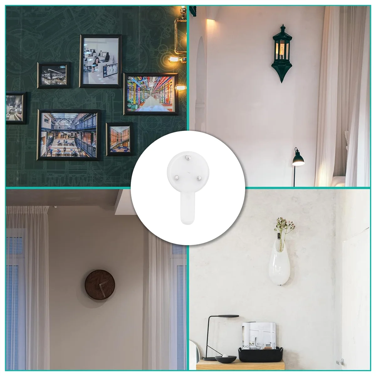 

Better Quality 40Pcs Invisible Nail Screws Wall Hooks Picture Hangers Traceless Photo Hook Multi Function Picture Painting Frame