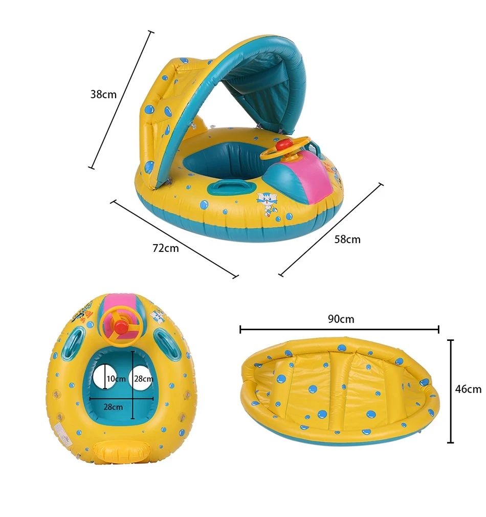 Schwimmen Baby Pools Zubehör Baby Aufblasbare Ring Baby Hals Aufblasbare Räder für Neugeborene Baden Kreis Sicherheit Neck Float