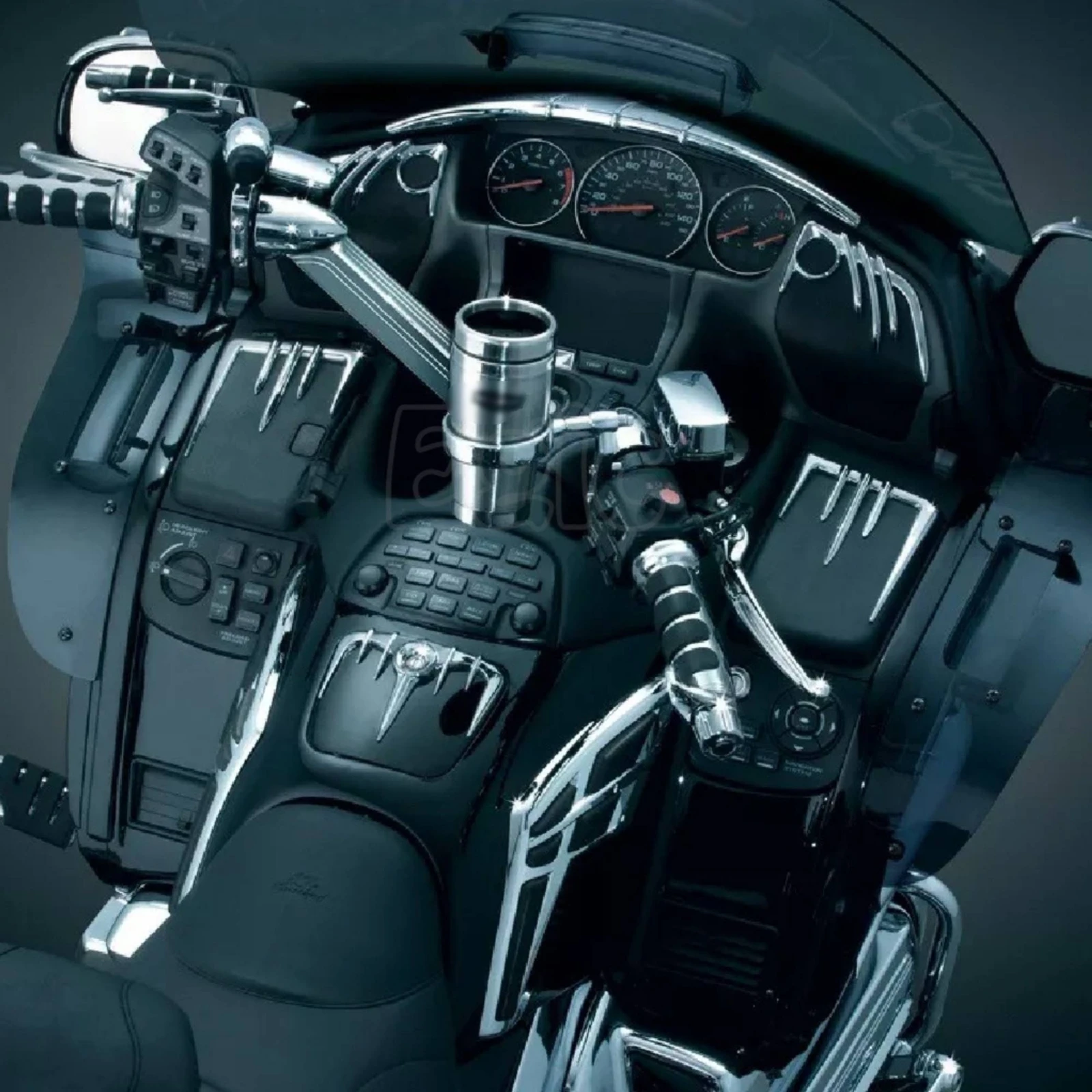 Glove Box Trim Chrome-Plated Motorcycle Trim Pieces Polished for Touring Bike Owners, Cockpit Upgrade